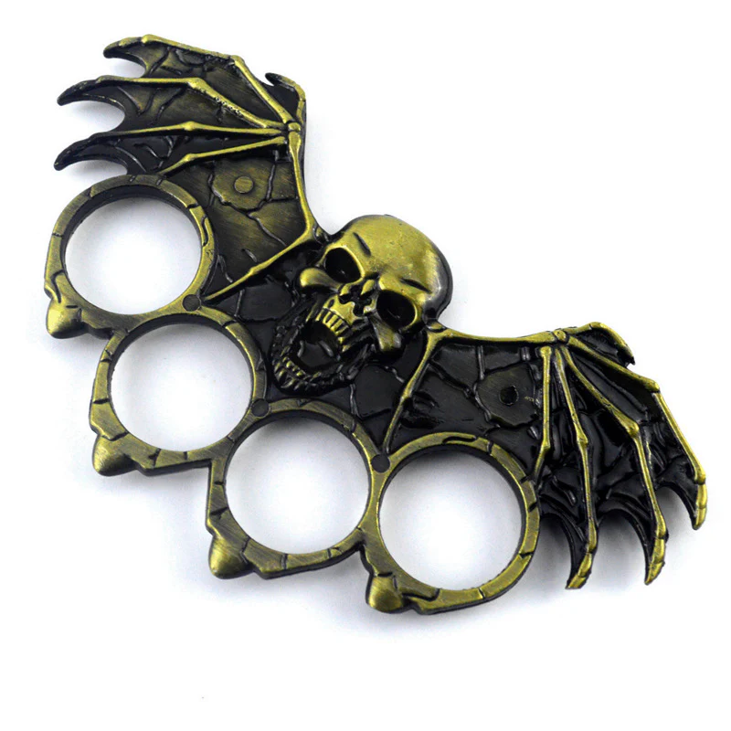 Large Bat Knuckle Duster Four Fingers Tiger Fist Ring Hand Buckle Outdoor Defense Gloves Combat Broken Windows EDC Tools - Image 5