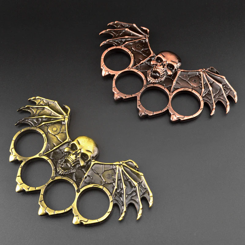 Large Bat Knuckle Duster Four Fingers Tiger Fist Ring Hand Buckle Outdoor Defense Gloves Combat Broken Windows EDC Tools - Image 6