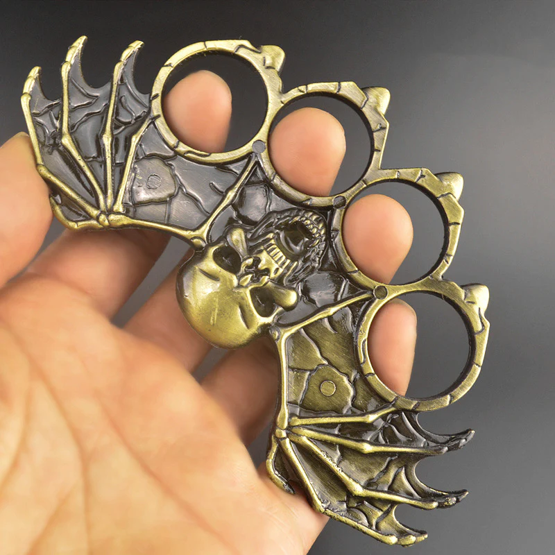 Large Bat Knuckle Duster Four Fingers Tiger Fist Ring Hand Buckle Outdoor Defense Gloves Combat Broken Windows EDC Tools - Image 8