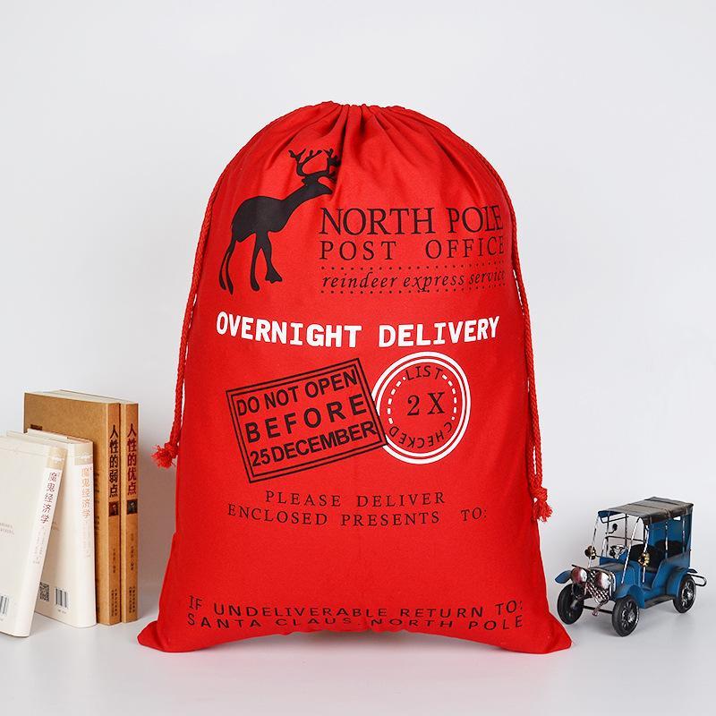 Large Organic Heavy Canvas Bag Christmas Gift Cotton Environmental Protection Drawstring Bagss - Image 3