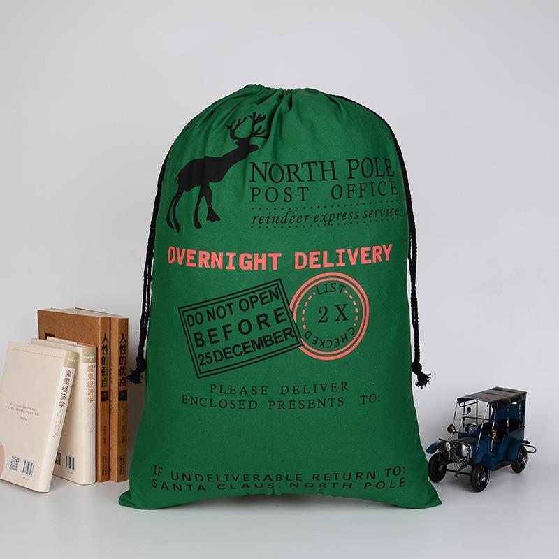 Large Organic Heavy Canvas Bag Christmas Gift Cotton Environmental Protection Drawstring Bagss - Image 5