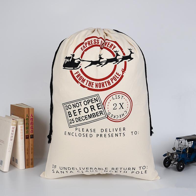 Large Organic Heavy Canvas Bag Christmas Gift Cotton Environmental Protection Drawstring Bagss - Image 7