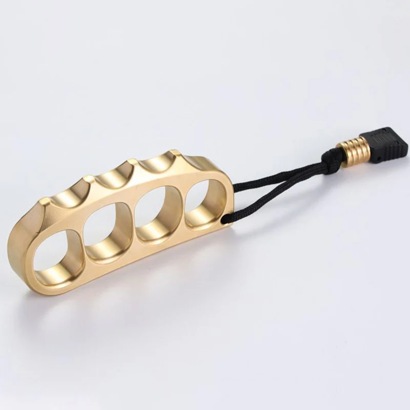 Large Solid Pea Brass Knuckle Duster Self-Defense Broken Window - Image 5