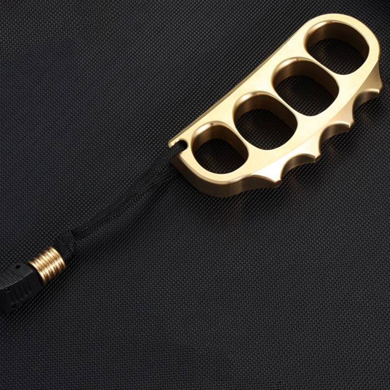 Large Solid Pea Brass Knuckle Duster Self-Defense Broken Window - Image 6