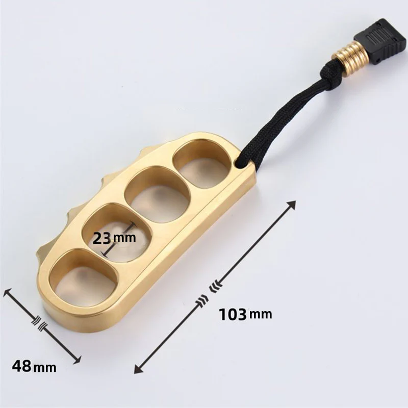 Large Solid Pea Brass Knuckle Duster Self-Defense Broken Window - Image 7