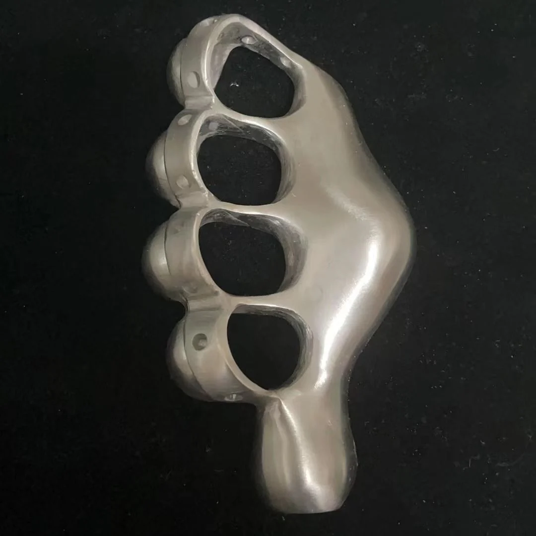 Left and Right Hand Stainless Steel Knuckle Duster Boxing Self Defense Four Finger Buckle Window Breaker Outdoor  EDC Tool - Image 3