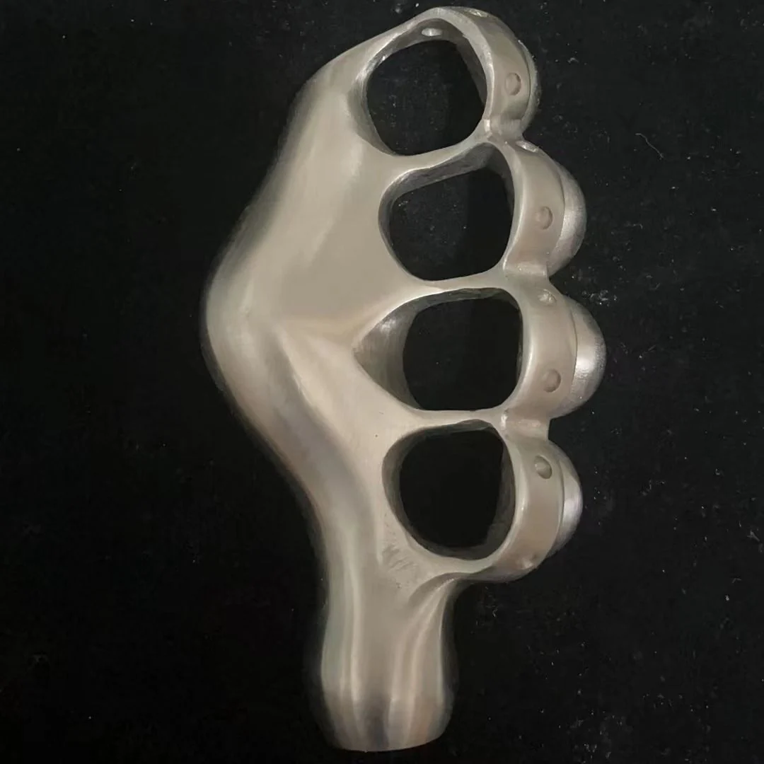 Left and Right Hand Stainless Steel Knuckle Duster Boxing Self Defense Four Finger Buckle Window Breaker Outdoor  EDC Tool - Image 4