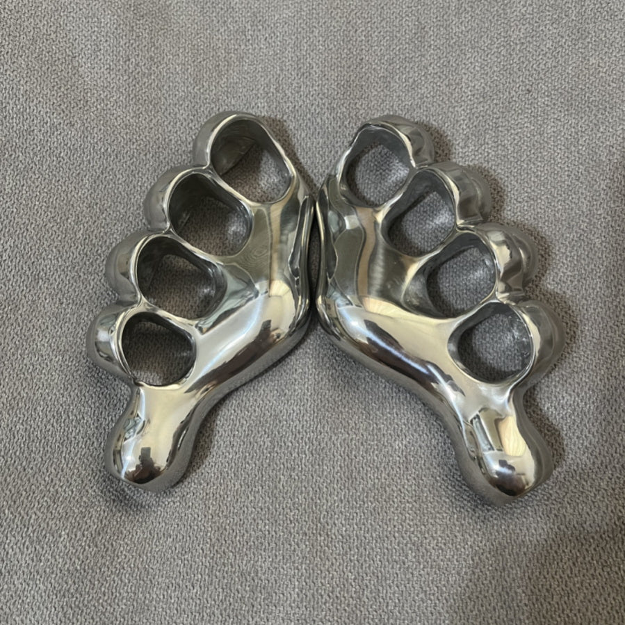 Left and Right Hand Steel Knuckle Duster Boxing Defense Protective Gear - Image 10