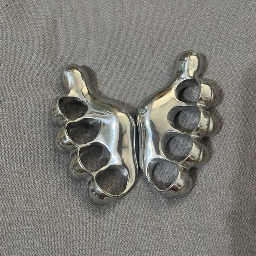 Left and Right Hand Steel Knuckle Duster Boxing Defense Protective Gear - Image 6