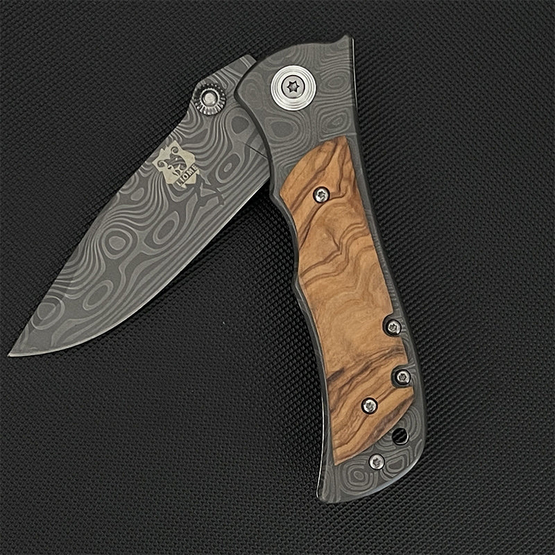 Liome 339 Damascus Tactical Pocket Folding Knife Outdoor Portable Camping Military Knives Security Defense Pocket EDC Tool - Image 5