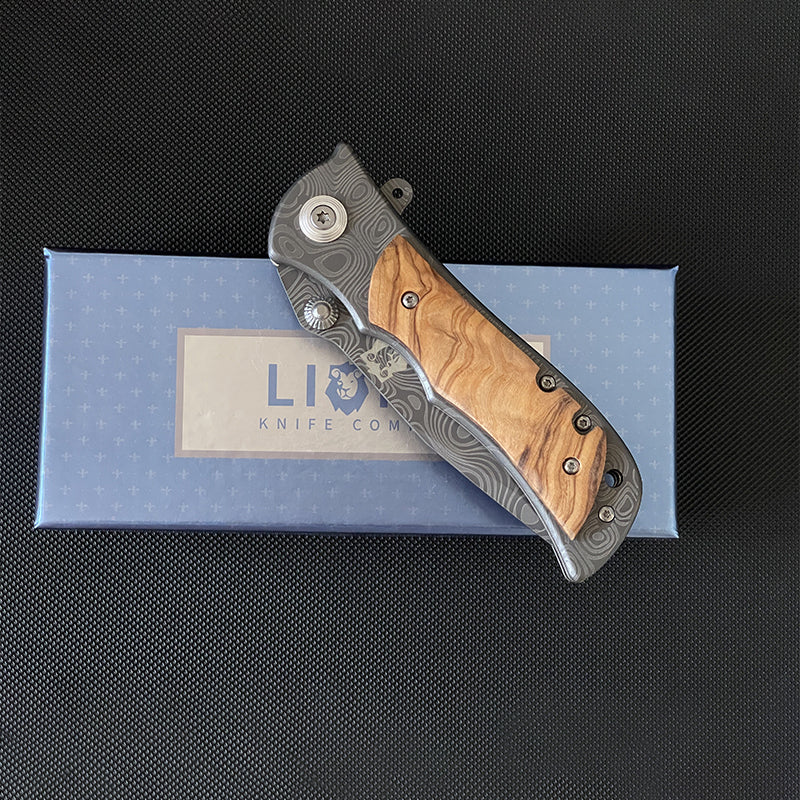 Liome 339 Damascus Tactical Pocket Folding Knife Outdoor Portable Camping Military Knives Security Defense Pocket EDC Tool - Image 6
