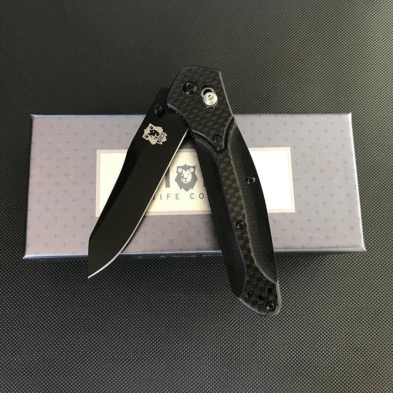 Liome 940 Axis Folding Knife Carbon Fiber Handle Outdoor Camping Tactical Safety Defense Pocket Military Knives Portable EDC Tool - Image 10