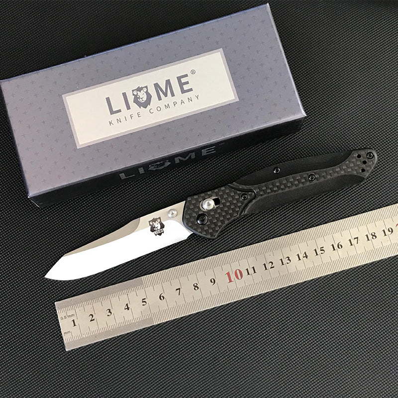 Liome 940 Axis Folding Knife Carbon Fiber Handle Outdoor Camping Tactical Safety Defense Pocket Military Knives Portable EDC Tool - Image 4