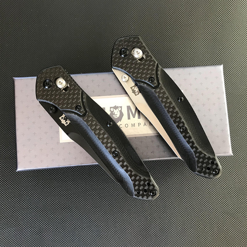 Liome 940 Axis Folding Knife Carbon Fiber Handle Outdoor Camping Tactical Safety Defense Pocket Military Knives Portable EDC Tool - Image 8