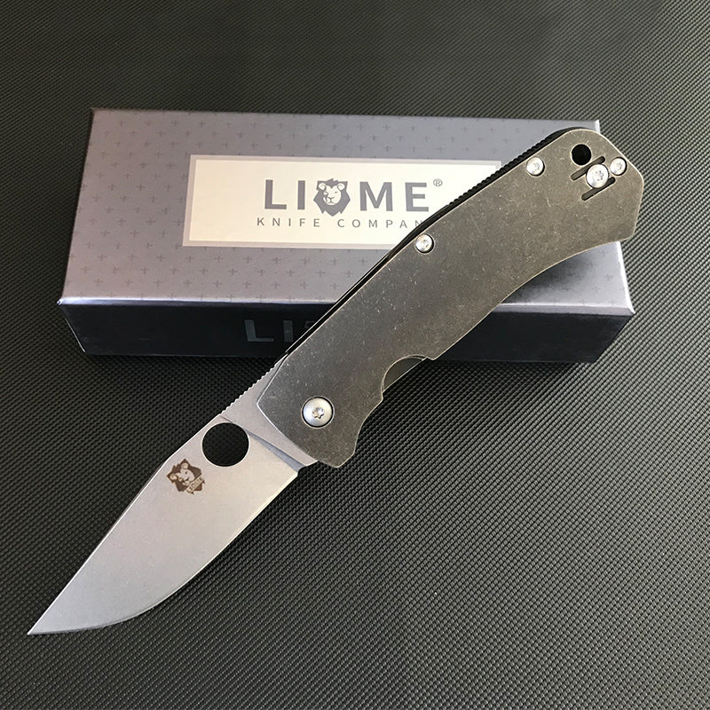 LIOME Outdoor Folding Knife D2 Blade Titanium Alloy Handle Camping Pocket Knives - Image 7