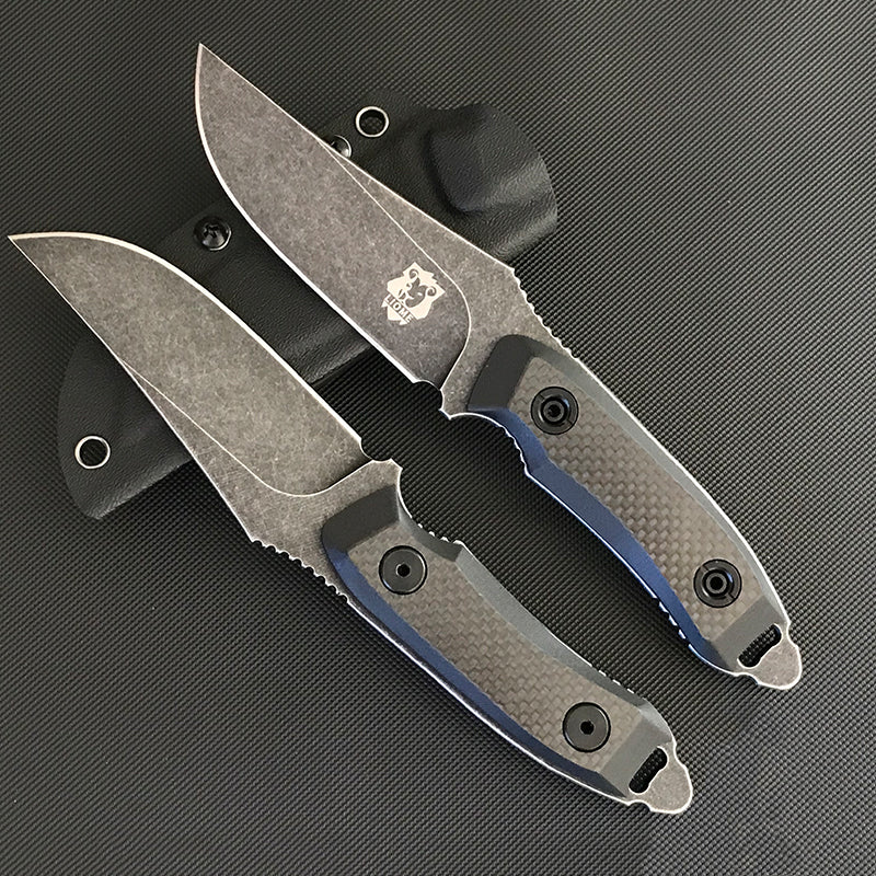 Liome Outdoor Straight Knife High Quality G10+ Carbon Fiber Handle Wilderness Survival Safety Tactical Military Knives - Image 3