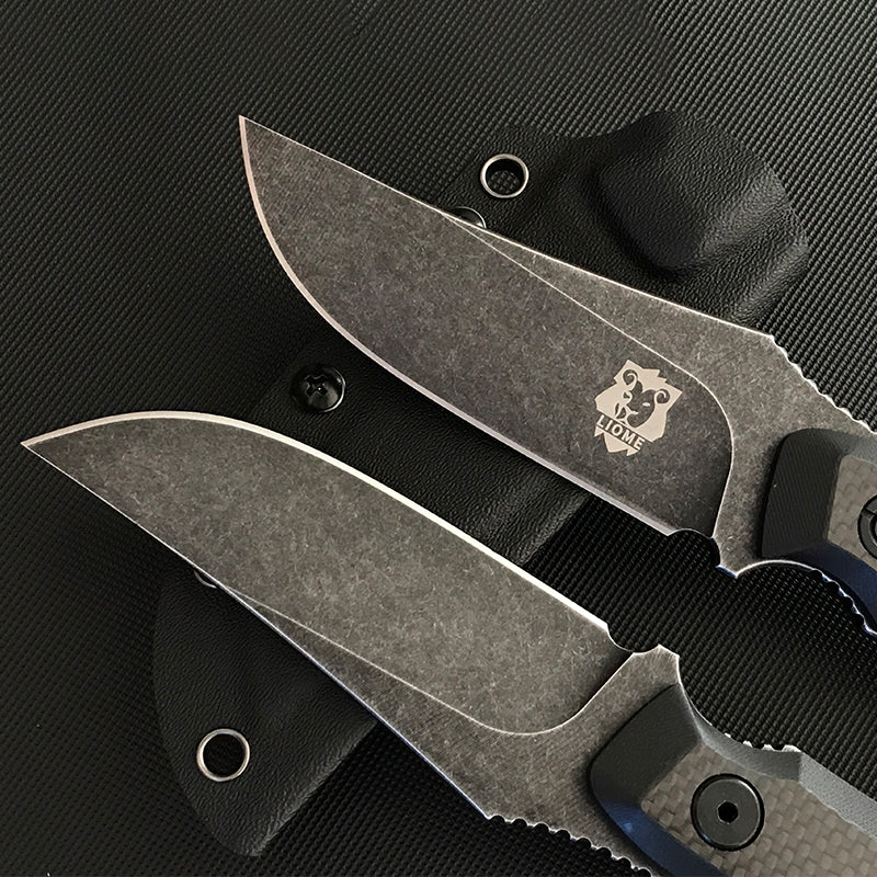 Liome Outdoor Straight Knife High Quality G10+ Carbon Fiber Handle Wilderness Survival Safety Tactical Military Knives - Image 6