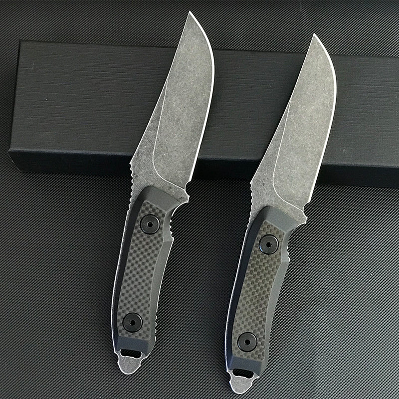 Liome Outdoor Straight Knife High Quality G10+ Carbon Fiber Handle Wilderness Survival Safety Tactical Military Knives - Image 8