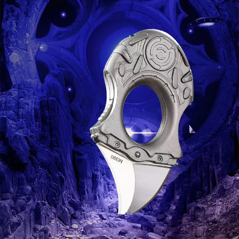 Mechanical Boxing Knife M390 Blade Portable Defense EDC Tool - Image 4