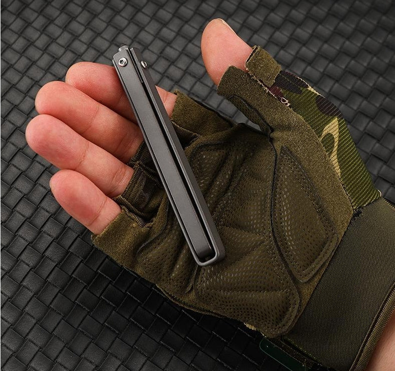 Mechanical Handle Folding Knife Outdoor Camping Broken WindowTactical Safety Defense Pocket Knives - Image 11
