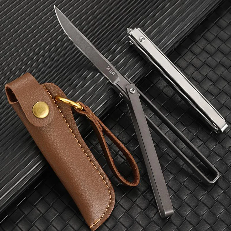 Mechanical Handle Folding Knife Outdoor Camping Broken WindowTactical Safety Defense Pocket Knives - Image 2