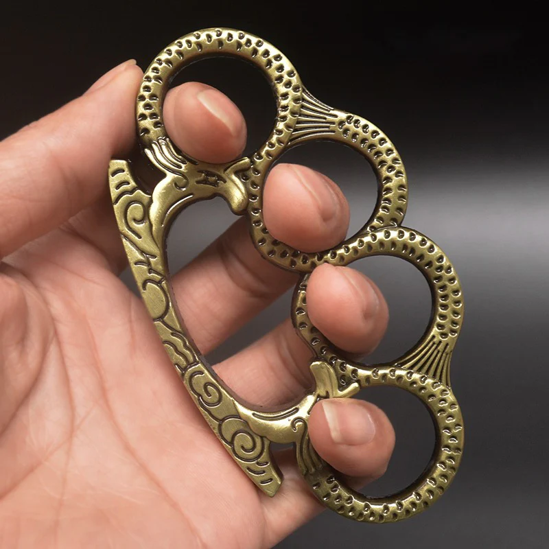 Medusa - Solid Brass Knuckles Duster For Self Defense Window Breaker EDC Supplies - Image 3