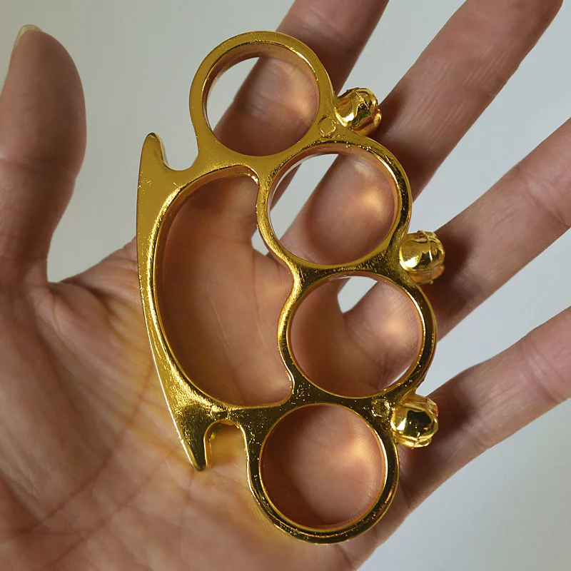 Metal Brass Knuckle Duster Skull Style Four-finger Boxing Sleeve Outdoor Camping Safety Orientation Pocket EDC Tool - Image 7