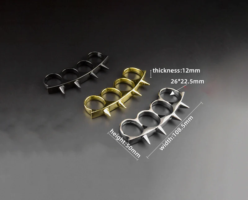 Metal Defense Knuckle Duster Finger Clasp Ring Men and Women Outdoor Self-defense Fingers Tiger Carry-on Window Breaker Pocket EDC Tools - Image 7