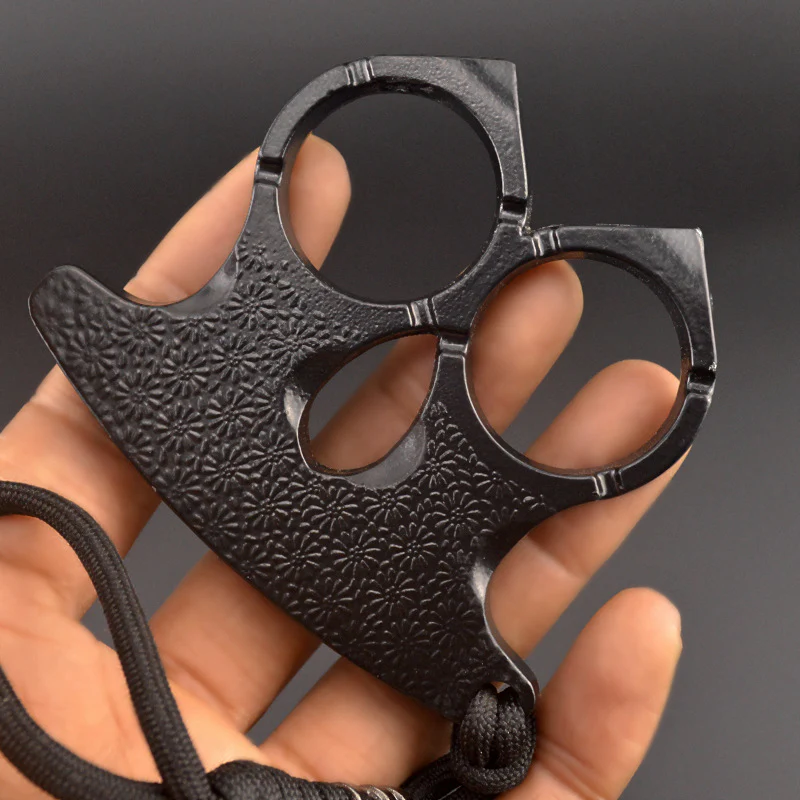 Metal Knuckle Duster Two-finger Broken Window Finger Tiger Martial Arts Practice Hand Buckle Fist Ring Fight Protective Gear EDC Tool - Image 6