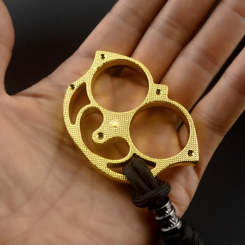 Metal Knuckles Duster Finger Tiger Safety Defense Two Knuckle Self-defense Tool Bracelet Pocket EDC Bracelets Tool Window Breaker - Image 3
