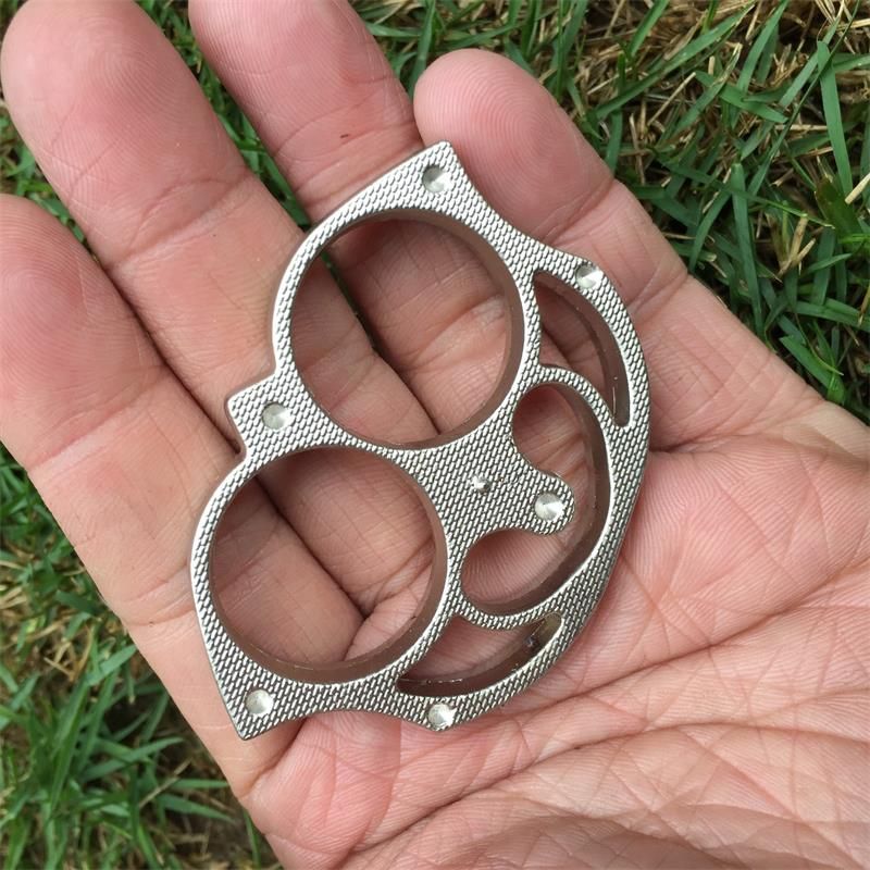Metal Knuckles Duster Finger Tiger Safety Defense Two Knuckle Self-defense Tool Bracelet Pocket EDC Bracelets Tool Window Breaker - Image 6