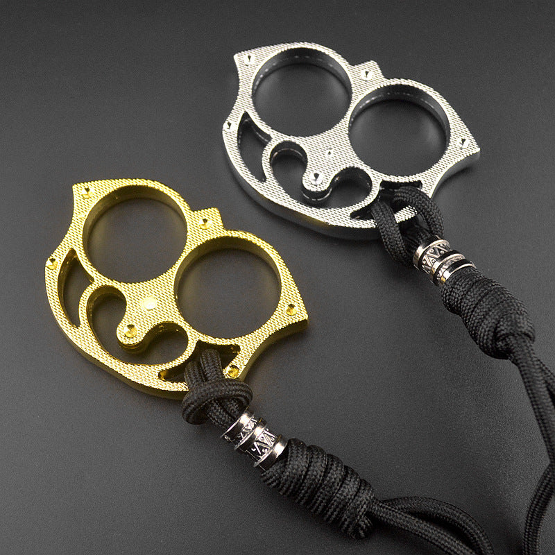 Metal Knuckles Duster Finger Tiger Safety Defense Two Knuckle Self-defense Tool Bracelet Pocket EDC Bracelets Tool Window Breaker - Image 7