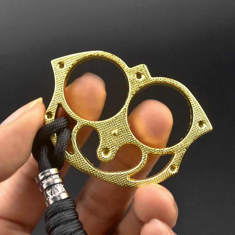 Metal Knuckles Duster Finger Tiger Safety Defense Two Knuckle Self-defense Tool Bracelet Pocket EDC Bracelets Tool Window Breaker - Image 8
