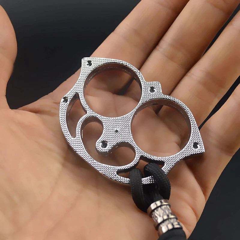 Metal Knuckles Duster Finger Tiger Safety Defense Two Knuckle Self-defense Tool Bracelet Pocket EDC Bracelets Tool Window Breaker - Image 9