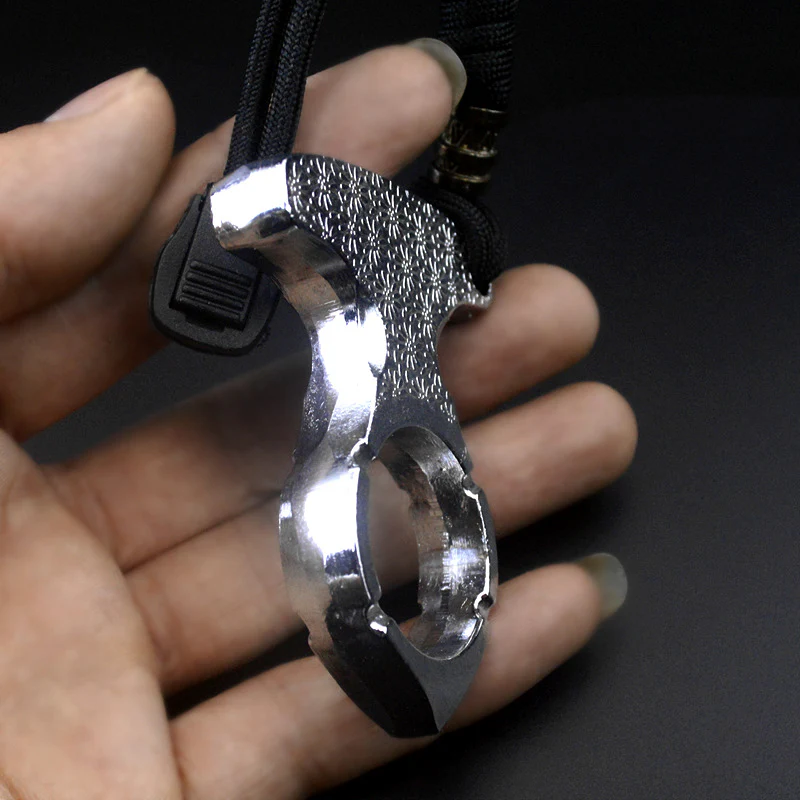 Metal Thickened Knuckle Duster Finger Tiger Martial Arts Defense Combat Protective Gear A Finger Buckle Fist Buckle Broken Window EDC Tools - Image 4