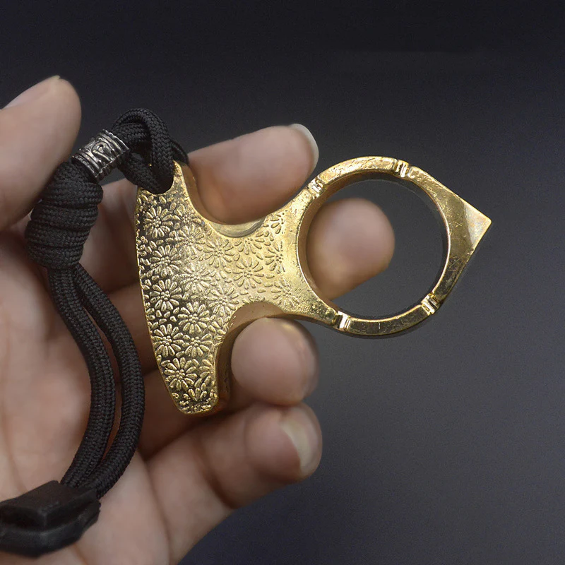 Metal Thickened Knuckle Duster Finger Tiger Martial Arts Defense Combat Protective Gear A Finger Buckle Fist Buckle Broken Window EDC Tools - Image 5