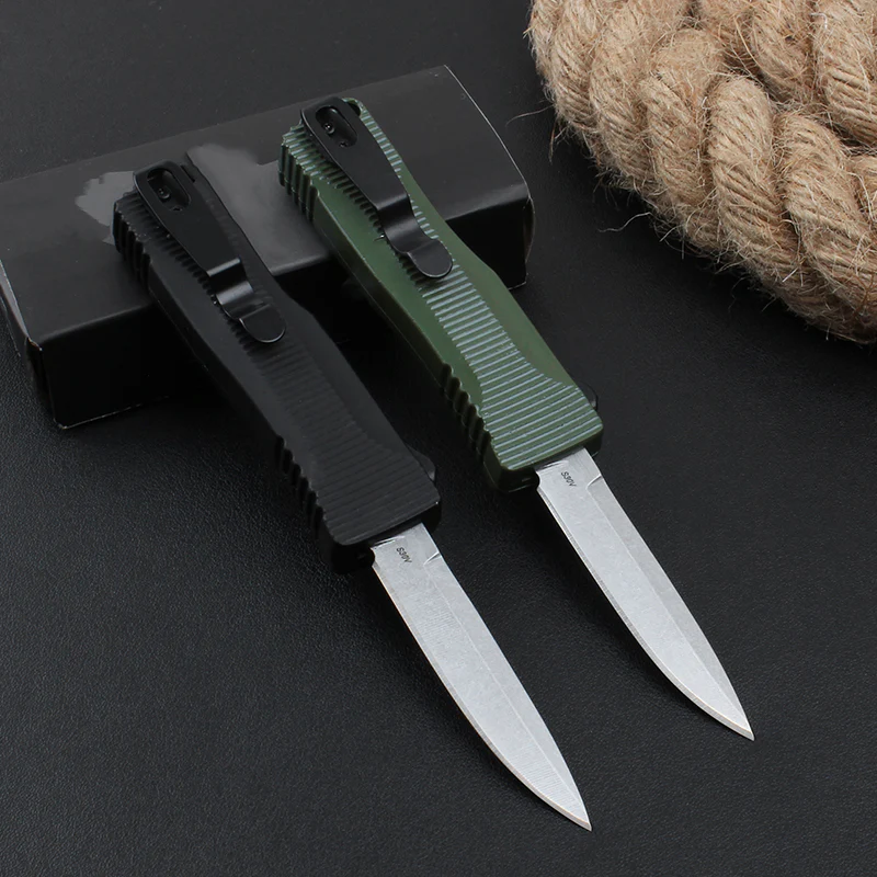 BM 4850 Mini Knife Zinc Aluminum Handle Stonewashed Blade Outdoor Pocket Knives - Image 4