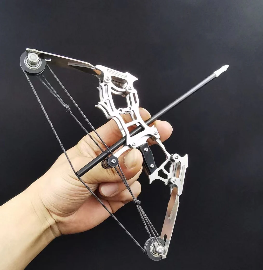 Mini Bow and Arrow Pulley Micro Pocket Compound Bow Sport Shooting Arrow Target Shooting - Image 2