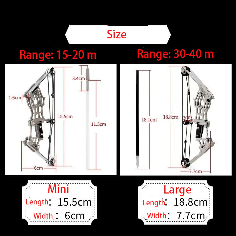 Mini Bow and Arrow Pulley Micro Pocket Compound Bow Sport Shooting Arrow Target Shooting - Image 3