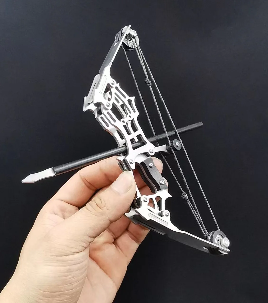 Mini Bow and Arrow Pulley Micro Pocket Compound Bow Sport Shooting Arrow Target Shooting - Image 6