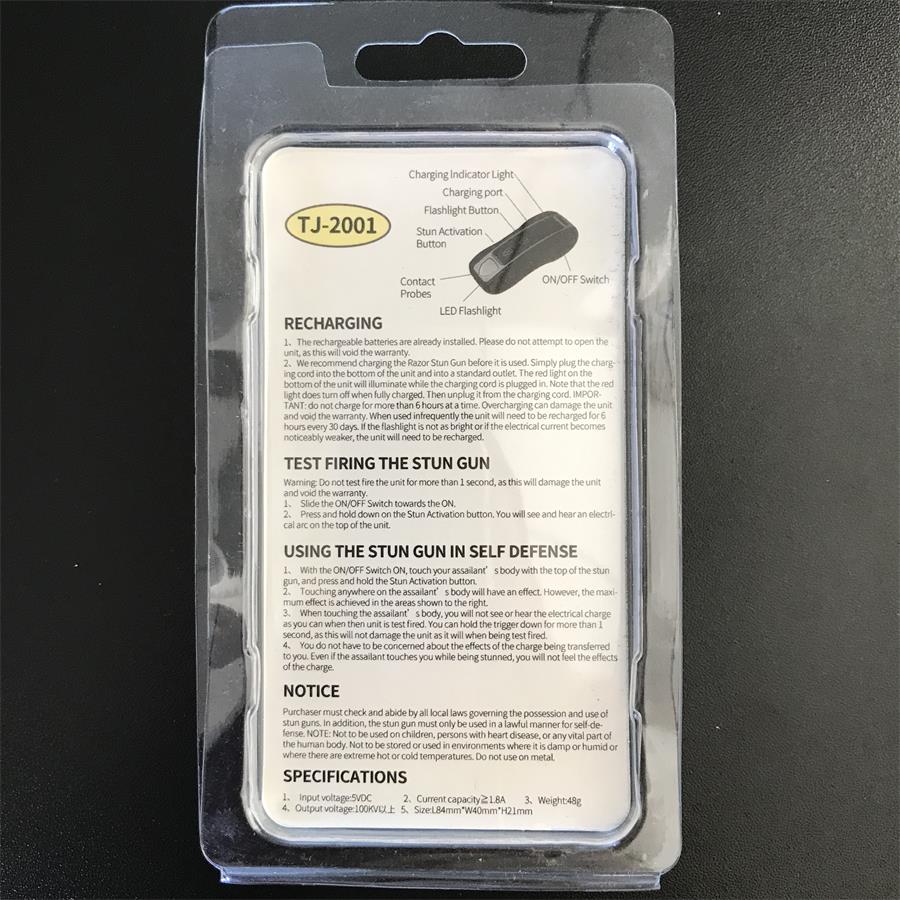 Stun Gun Mini Car Key Electric Striker Portable Defense Electric Baton - Image 7