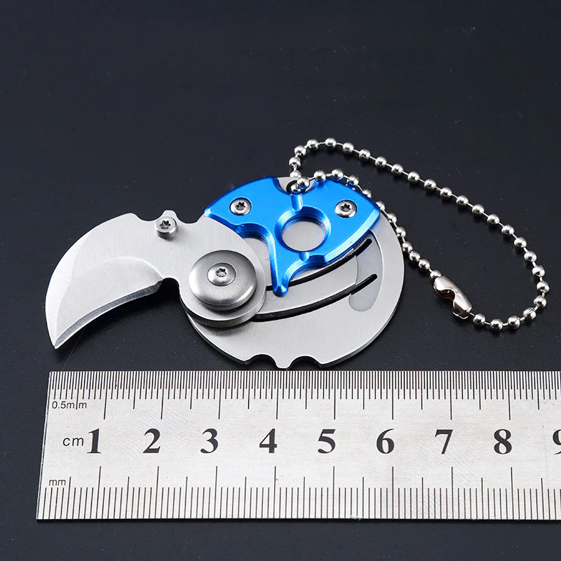 Mini Coin Knife Keychain Pendant EDC Defense - Image 2