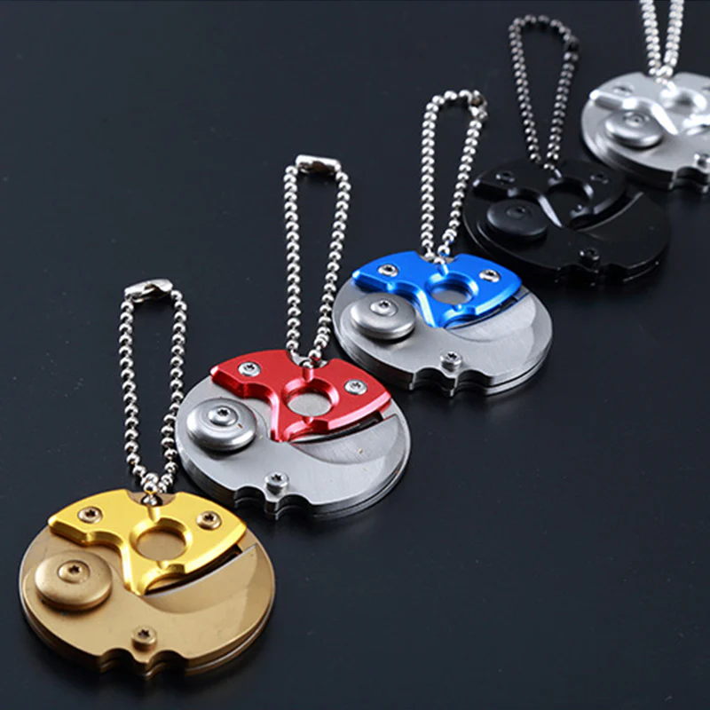 Mini Coin Knife Keychain Pendant EDC Defense - Image 4