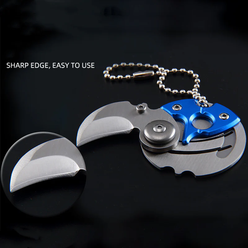 Mini Coin Knife Keychain Pendant EDC Defense - Image 5