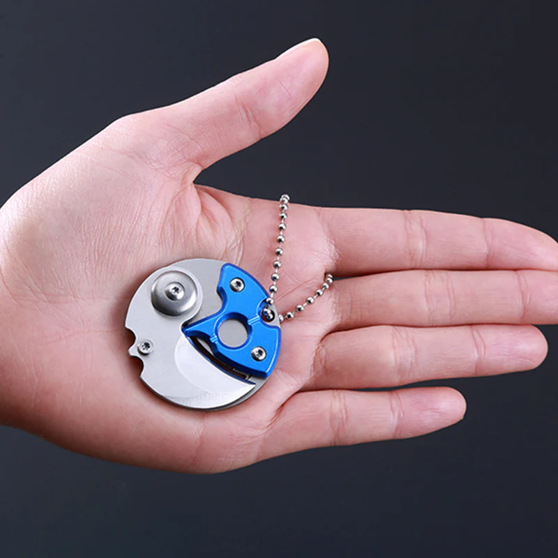 Mini Coin Knife Keychain Pendant EDC Defense - Image 6
