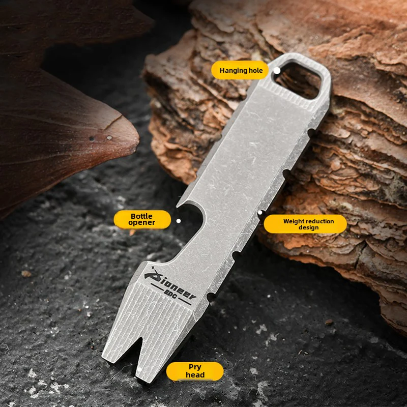 Mini Crowbar Titanium Bottle Opener EDC Gadgets - Image 3