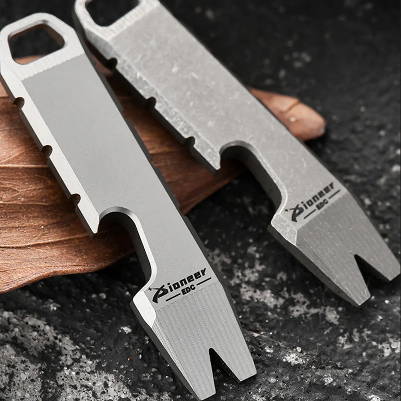 Mini Crowbar Titanium Bottle Opener EDC Gadgets - Image 5