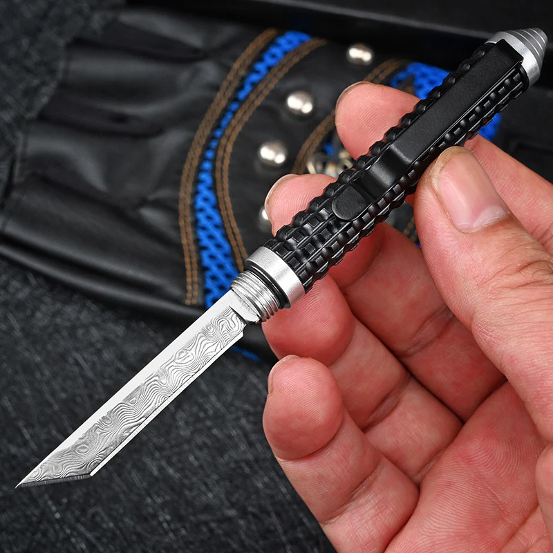 Mini Damascus Pen Knife Multifunctional Wilderness Survival Survival Pocket Knives - Image 12