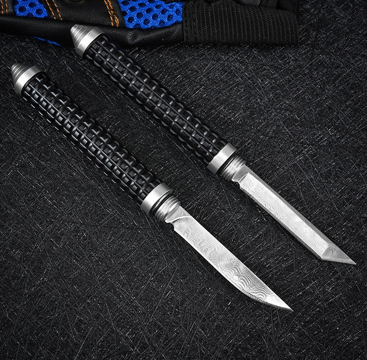 Mini Damascus Pen Knife Multifunctional Wilderness Survival Survival Pocket Knives - Image 2