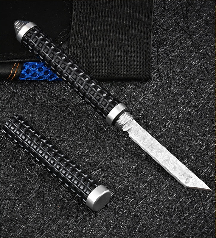 Mini Damascus Pen Knife Multifunctional Wilderness Survival Survival Pocket Knives - Image 8